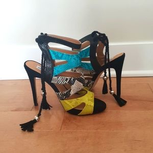 Steve Madden snake print heels